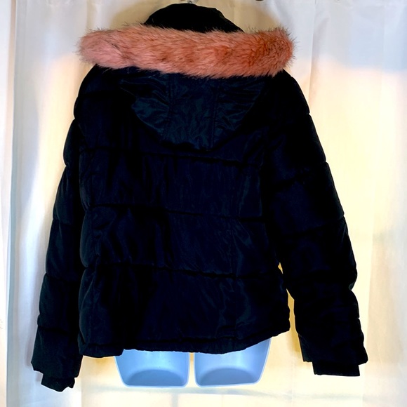 Forever 21 Puffer Pink Hooded Coat L - Picture 7 of 9